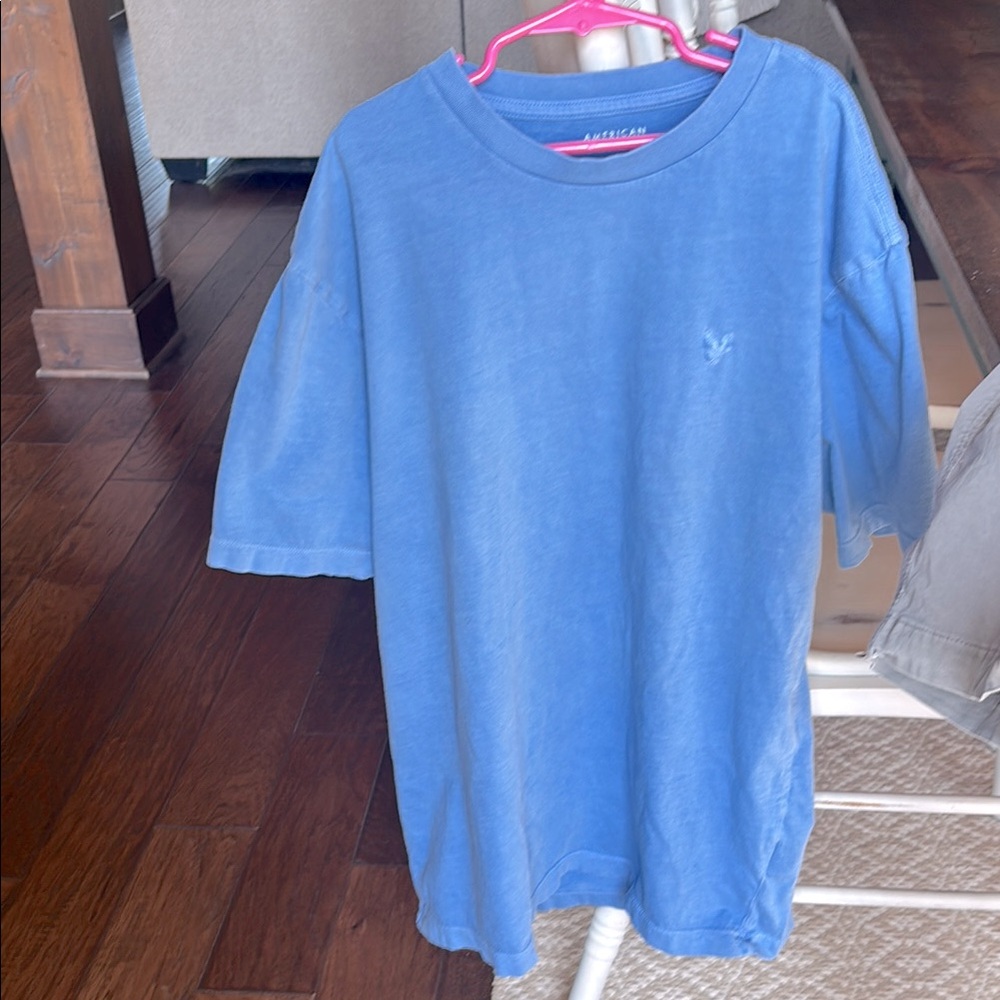 American Eagle super soft standard fit small  tshirt blue in color